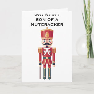 Carte de vœux de Noël amusante de Casse-Noisette