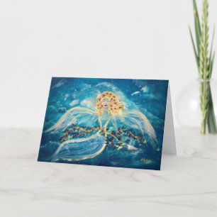 Carte de voeux de Noël Angel plié