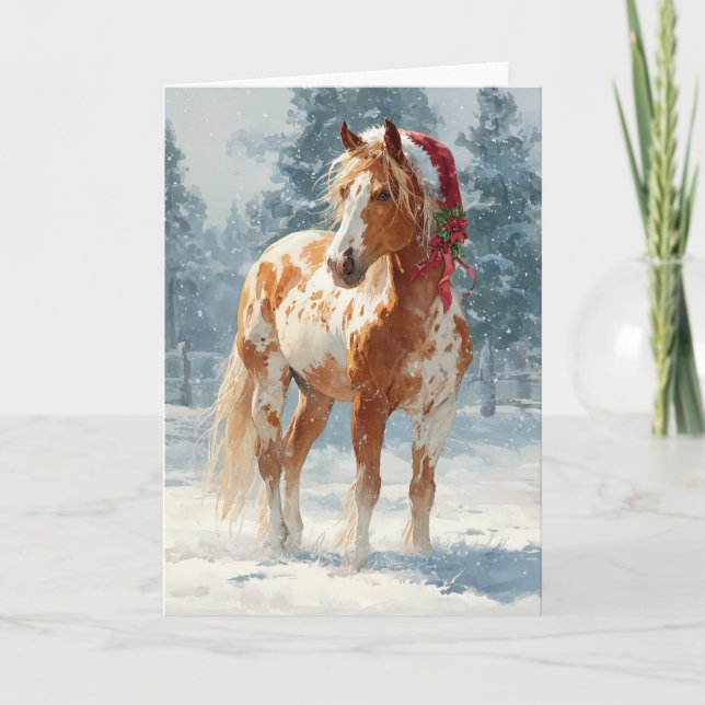 Carte de vœux de Noël Appaloosa  (Devant)