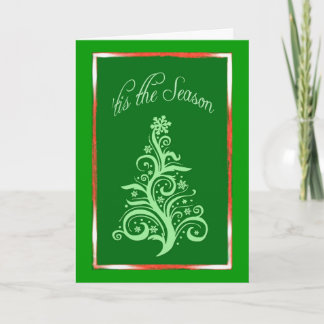 Carte de voeux de Noël Arbre