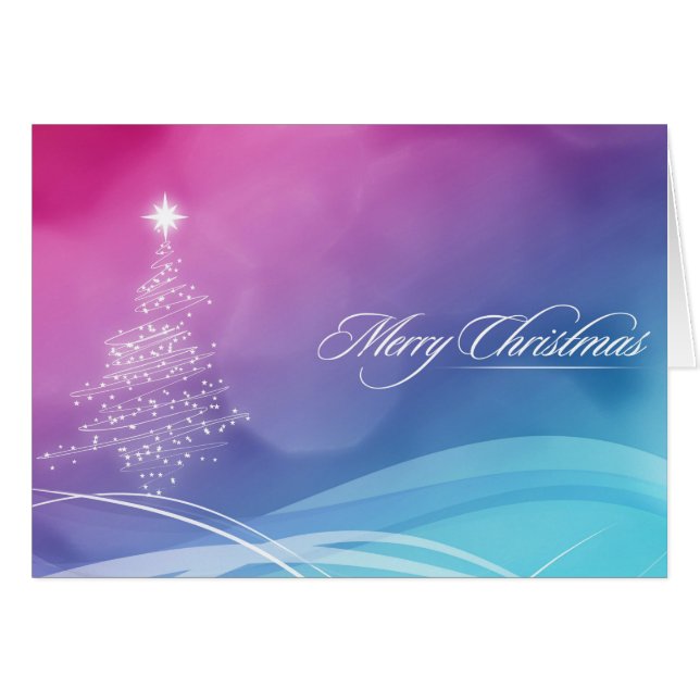 Carte de voeux de Noël/Arbre de Noël (Devant horizontal)
