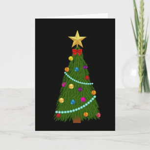 Carte de vœux de Noël arbre de Noël multilingue
