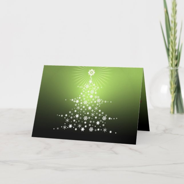 Carte de voeux de Noël Arbre/Vert (Devant)