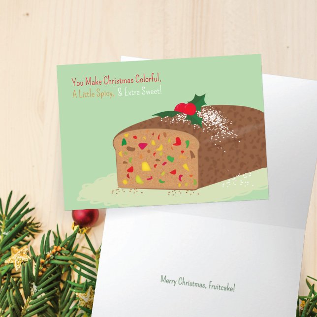 Carte de vœux de Noël au gâteau de fruits (Créateur téléchargé)