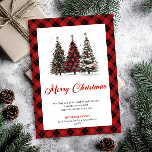 Carte de vœux de Noël au motif élégant léopard 