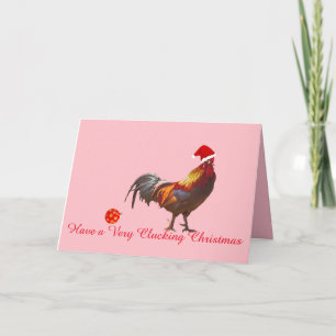 Carte de voeux de Noël au poulet photo
