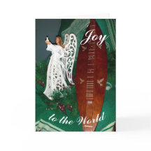 Carte de vœux de Noël avec ange et dulcimer de mon