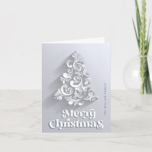 Carte de vœux de Noël avec arbre ornemental modern