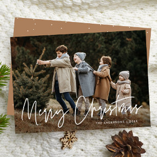 Carte de vœux de Noël avec chameau en écriture man