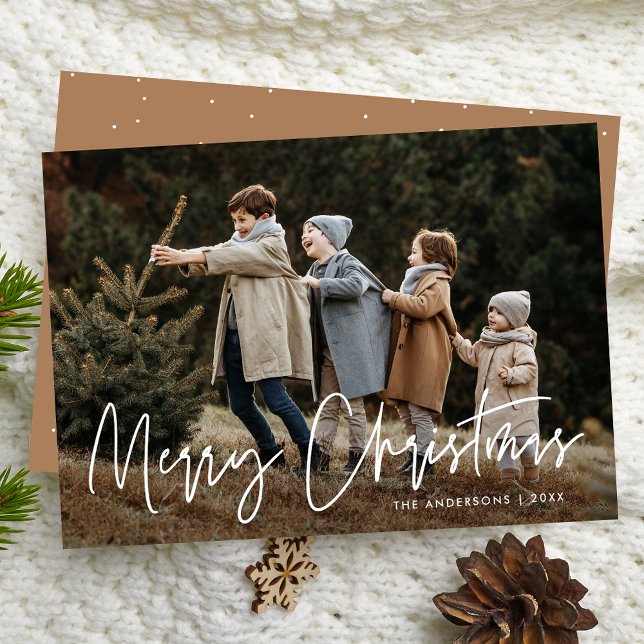 Carte de vœux de Noël avec chameau en écriture man (Créateur téléchargé)