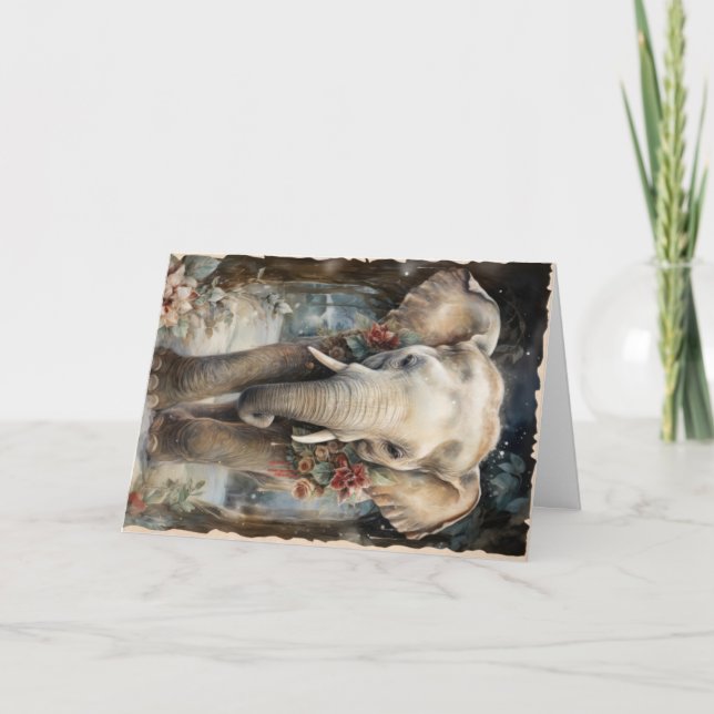 Carte de vœux de Noël avec des animaux mignons de  (Devant)