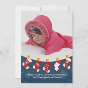 Carte de Vœux de Noël avec des Chaussettes