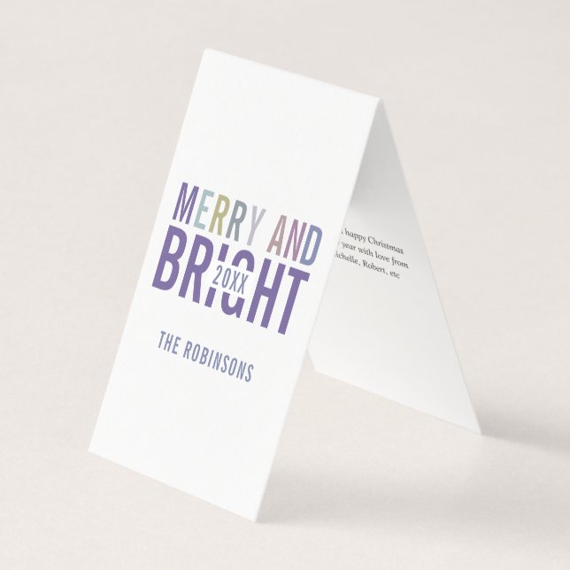 Carte de voeux de Noël avec palette violet ultra P (Front)