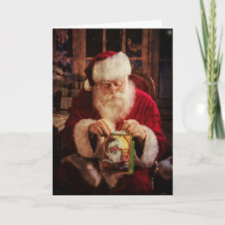 Carte de voeux de Noël avec Père Noël