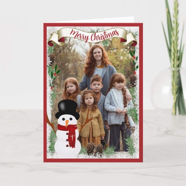 Carte de vœux de Noël avec photo (Devant)