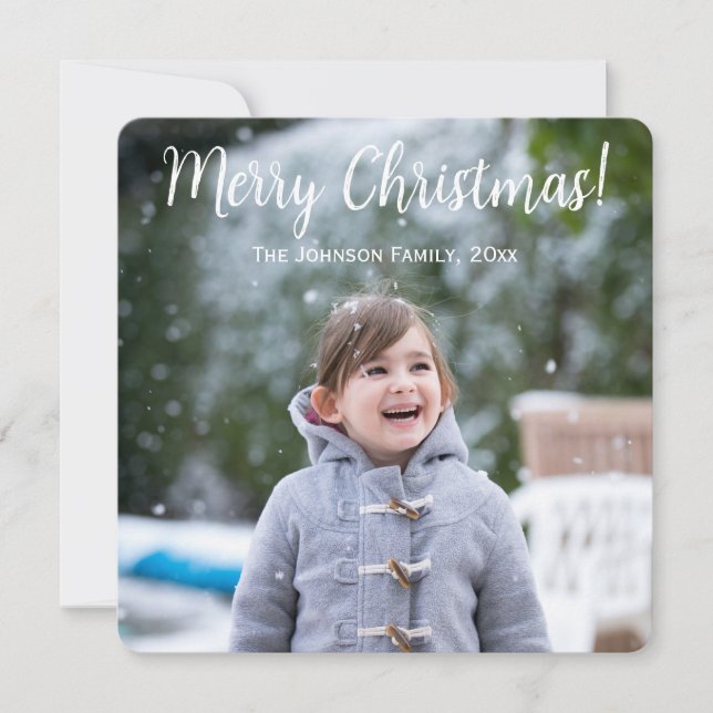 Carte de vœux de Noël avec photo (Devant)