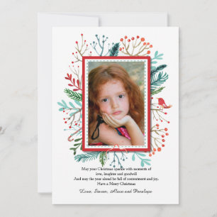 Carte de vœux de Noël avec photo de bonne humeur
