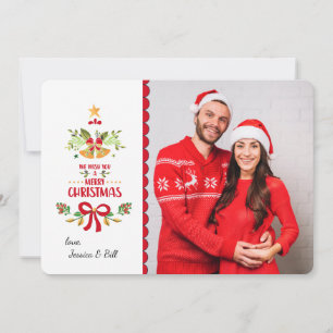 Carte de vœux de Noël avec photo de cloches de Noë