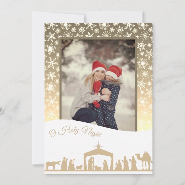 Carte de vœux de Noël avec photo de naissance (Devant)