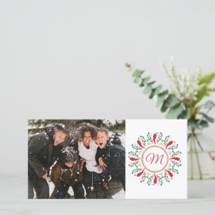 Carte de vœux de Noël avec photo de piment rouge F