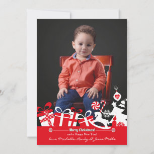 Carte de Vœux de Noël avec Photo Joie de Noël
