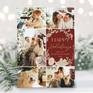 Carte de vœux de Noël avec photo Joyeux & Lumineux
