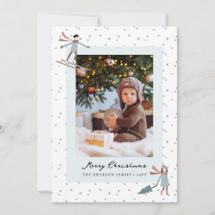 Carte de vœux de Noël avec photo mignonne