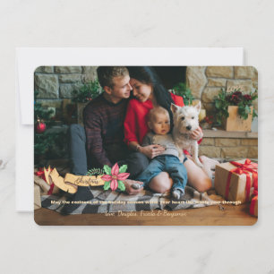 Carte de vœux de Noël avec ruban #2