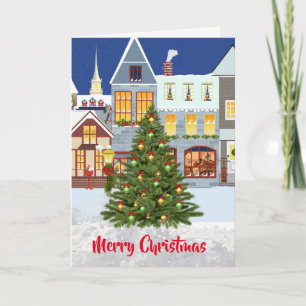 Carte de vœux de Noël avec sapin