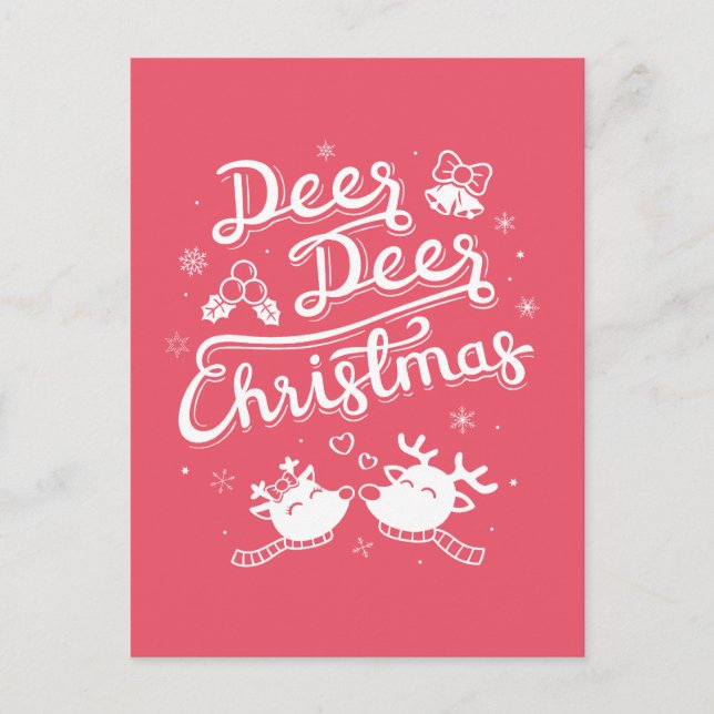 Carte de vœux de Noël avec typographie mignonne Ce (Devant)