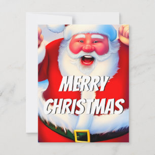 Carte de vœux de Noël avec un joli Père Noël