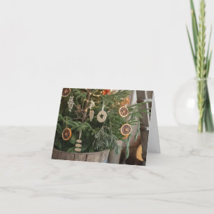 Carte de vœux de Noël avec un sapin naturel