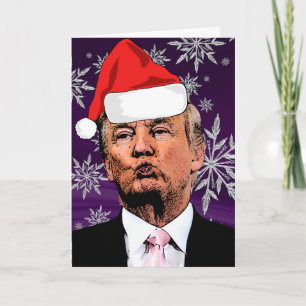 CARTE DE VOEUX DE NOËL BAISERS TRUMP