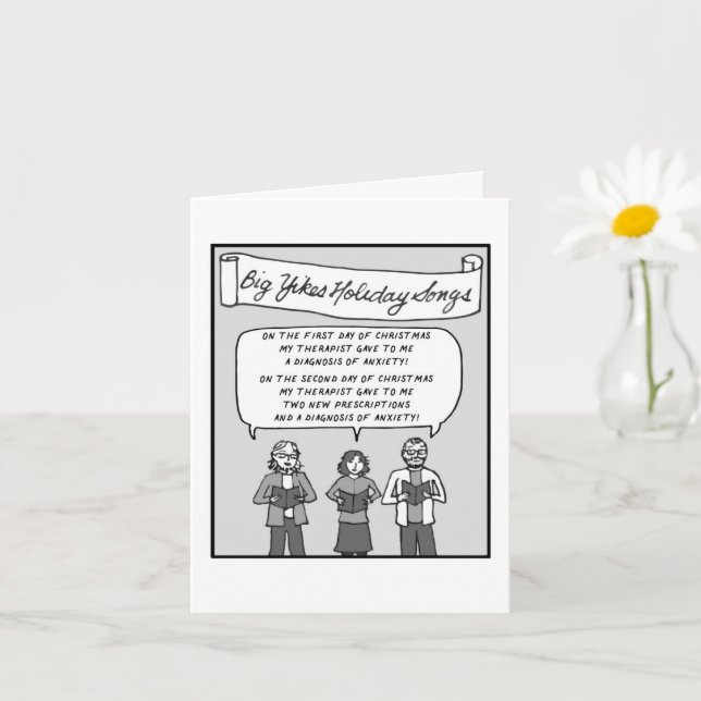 Carte de vœux de Noël Big Yikes : 12 jours de Noël (Petite plante)