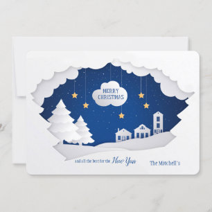 Carte de vœux de Noël blanc