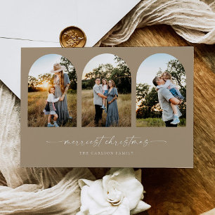 Carte de vœux de Noël Boho Arch