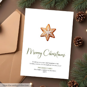 Carte de vœux de Noël Boho Sage Terracotta