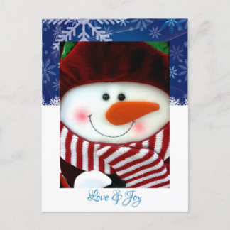 Carte de vœux de Noël Bonhomme de neige Joie Floco