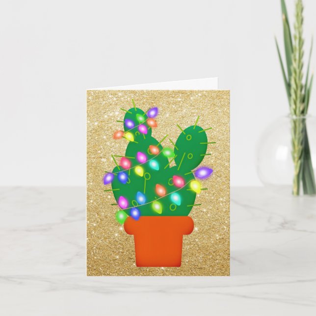 Carte de voeux de Noël Cactus (Devant)