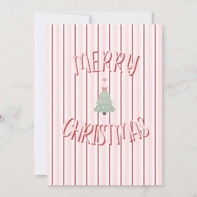 Carte de vœux de Noël Candy Rose (Devant)