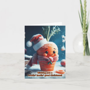 Carte de vœux de Noël Carotte