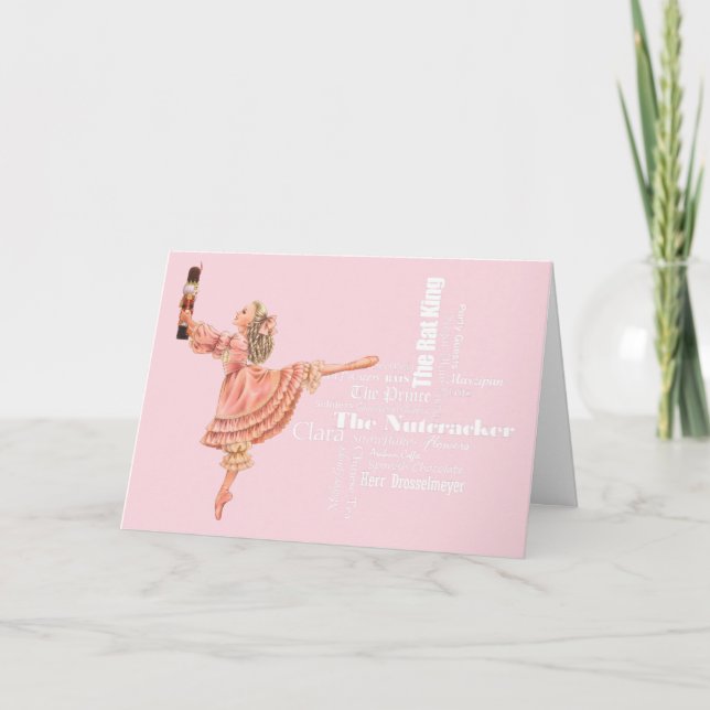 Carte de vœux de Noël Casse-Noisette (Devant)