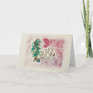 Carte de voeux de Noël Chien Chien Chien Chien Chi