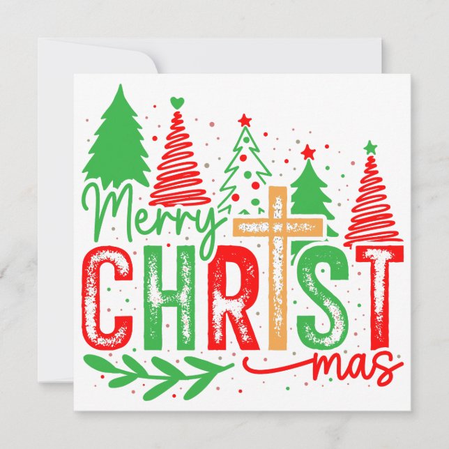 Carte de voeux de Noël chrétien (Devant)