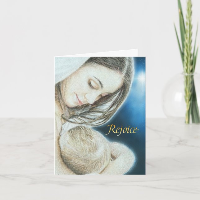 Carte de voeux de Noël chrétien Baby Jesus (Devant)