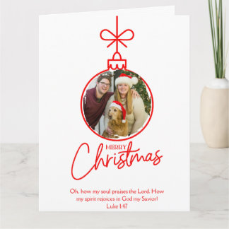 Carte de vœux de Noël chrétien Luc 1:47