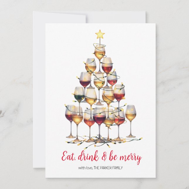 Carte de vœux de Noël Cocktail (Devant)