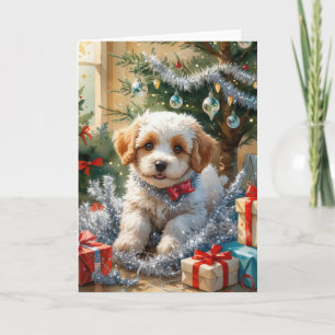Carte de voeux de Noël Coton De Tulear Chien
