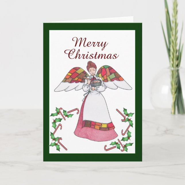 Carte de voeux de Noël Country Angel (Devant)