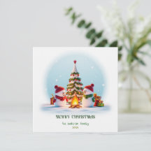 Carte de vœux de Noël Cozy Christmas Cheer, bonhom
